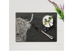 Just Slate Highland Cow Cheeseboard (with knife)
