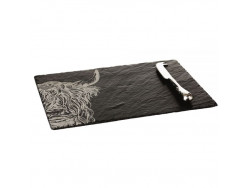 Just Slate Highland Cow Cheeseboard (with knife)