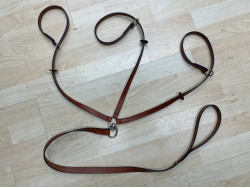 Acorn Leather Slip Lead – Triple